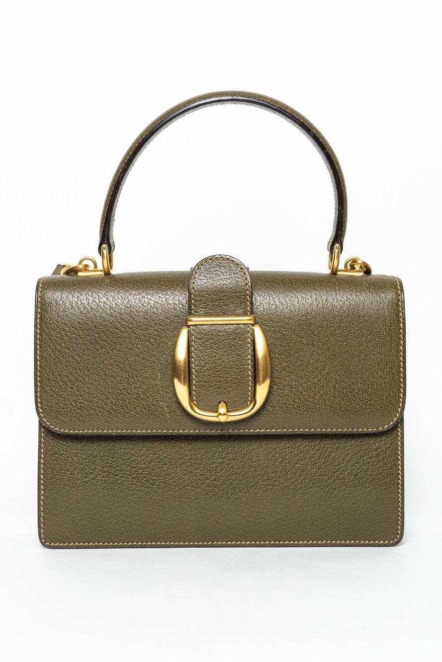Gucci Vintage Structured Top Handle Bag w/Strap